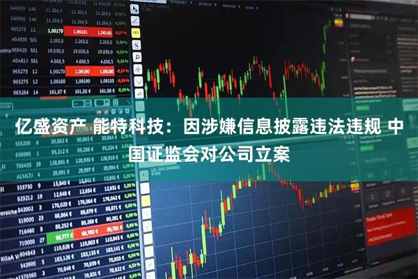 亿盛资产 能特科技：因涉嫌信息披露违法违规 中国证监会对公司立案