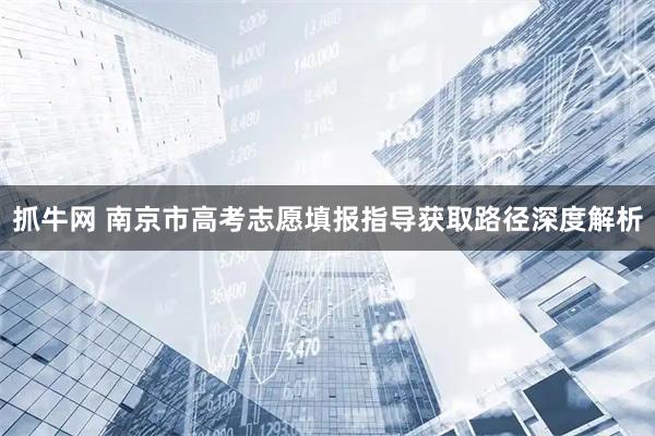 抓牛网 南京市高考志愿填报指导获取路径深度解析