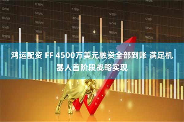 鸿运配资 FF 4500万美元融资全部到账 满足机器人首阶段战略实现