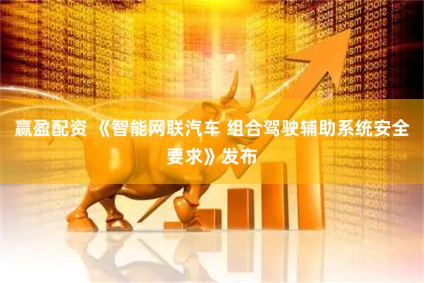 赢盈配资 《智能网联汽车 组合驾驶辅助系统安全要求》发布